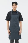 Greg Dark Grey Adjustable Neck Strap Bib Apron