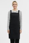 Sydney Black Cross-Tie Strap Bib Apron