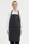 Neil Stripe Adjustable button Strap Bib Apron
