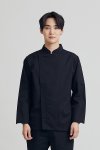 Jeff Black Zipper Longsleeves Chef Jacket