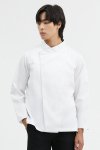 Tommy White Longsleeves Chef Jacket with Press Buttons