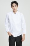 Sam White Longsleeves Chef Jacket with Buttons