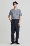 Black Stripe Elastic Waist Slim Fit Trousers