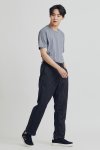 Black Stripe Elastic Waist Slim Fit Trousers