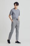 Checkered Elastic Waist Chef Trousers