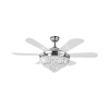 Ceiling fan with acrylic blades, model A Y03-56L TSV, silver color, 56 inches.