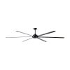Ceiling fan with aluminum blades, model DC120-6014-N, 120 inches.