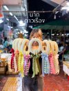 พวงมาลัยพุดเล็กรัดข้อลักอุบะลักสลับสี ผูกรับบิ้น