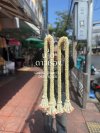 พวงมาลัยดอกมะลิความยาว 1 เมตร อุบะพุ่มดอกข่าสีชมพู