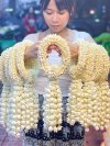 พวงมาลัยมะลิใหญ่รัดข้อมาลัยแบนอุบะแขกมะลิผสมดอกลัก