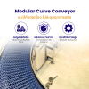 Curved Modular Conveyor สายพานลำเลียงโค้งสำหรับโรงงานอาหาร