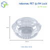 กล่องกลม PET รุ่น R4 Lock ฝาล็อคในตัว บรรจุ: 50 ชิ้น / แพ็ค