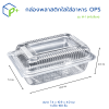 กล่องพลาสติกใสใส่อาหาร OPS ตรามุนโดะ รุ่น M-1 (ฝาไม่ล็อค) ไม่เป็นไอน้ำและฝ้า 100 ชิ้น/แพ็ค