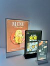 Menu light sign size 11 x 21cm