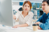 Group of young asian businessman and businesswoman