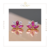 Lotus Blossom Ruby Earring