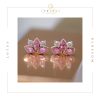 Lotus Blossom Pink Sapphire Earring