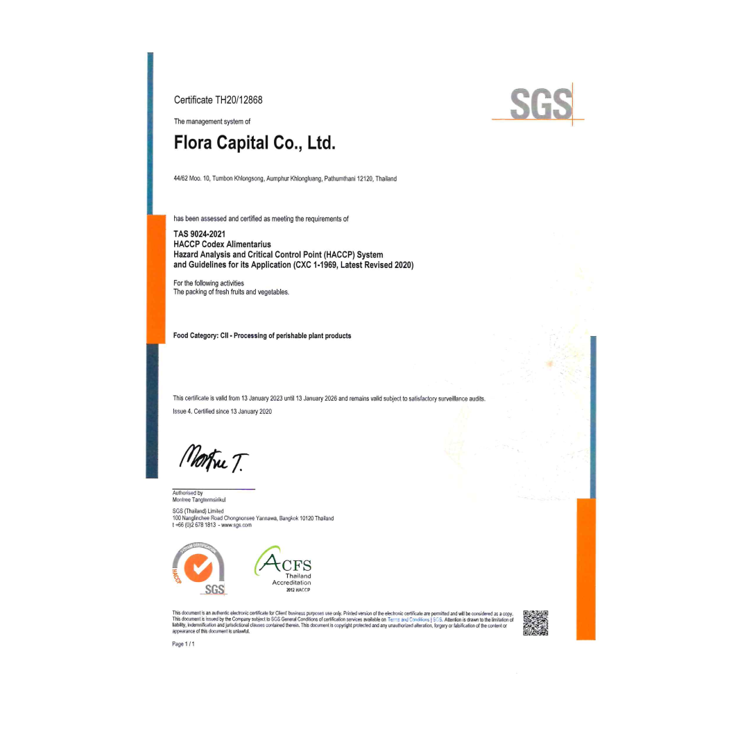 Namdhari's Thai Fresh Fruits & Vegetables Import & Export