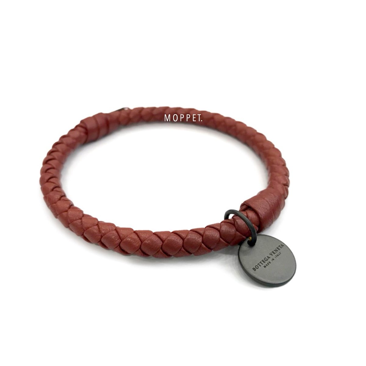 Bottega Veneta red and gold leather bracelet Golden Dark red ref.706102 -  Joli Closet