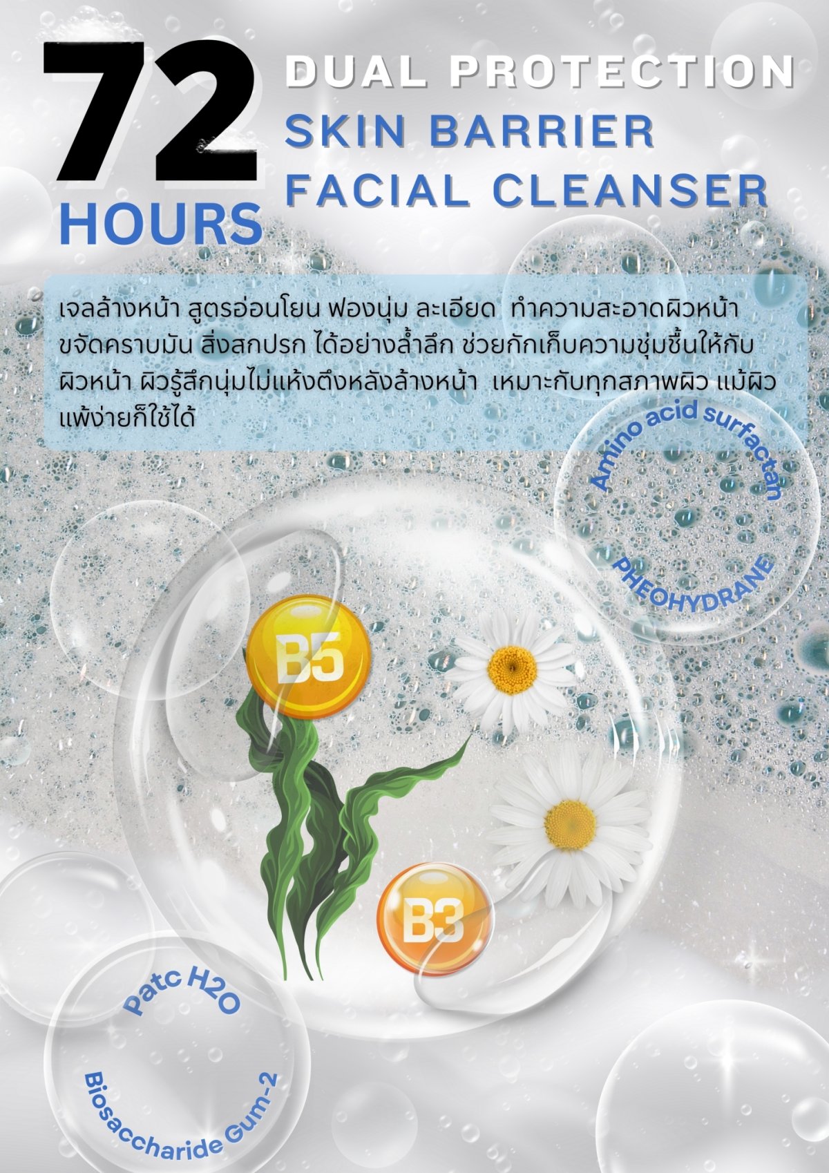 Dual protection skin barrier Facial Cleanser - aecbkk