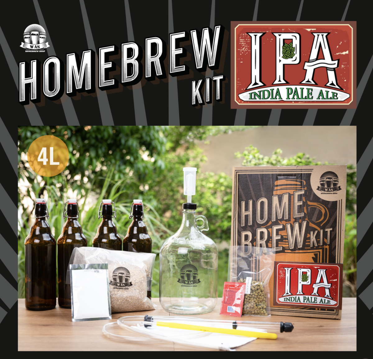 WAS HOMEBREW KIT IPA 4/10/20Liters washomebrew