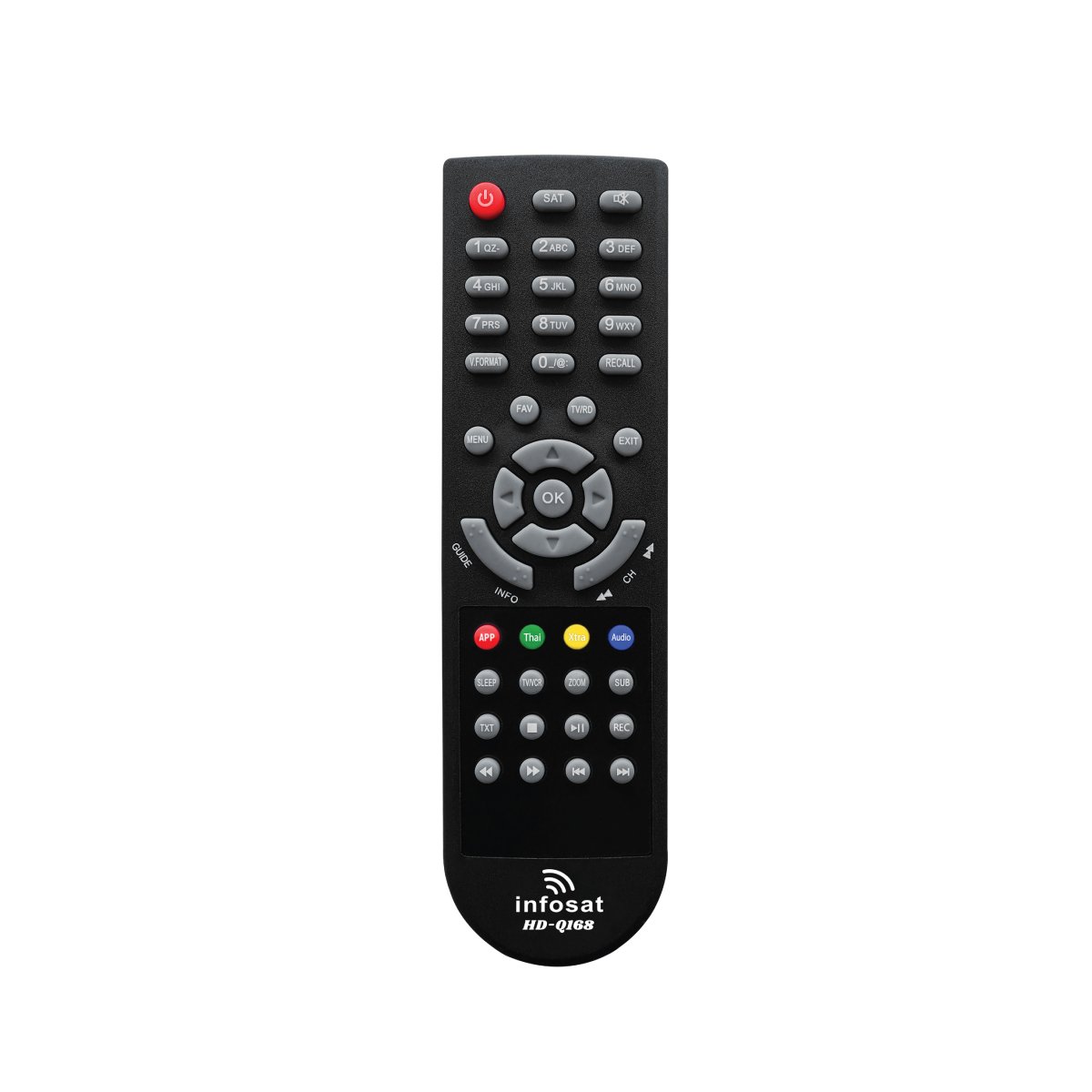 Remote control for HDQ168 infosat