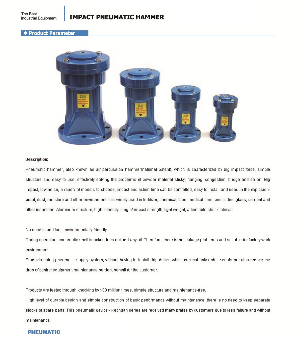 SK Series Impact Air Hammer - flowautomech