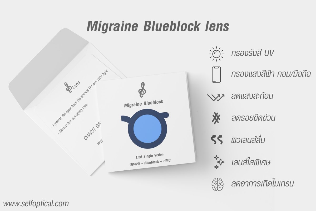 Migraine Blueblock Lens selfoptical