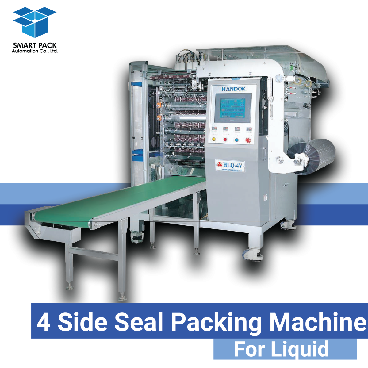 Vertical 4side Seal Liquid Packing Machine Smartpackthai 3398