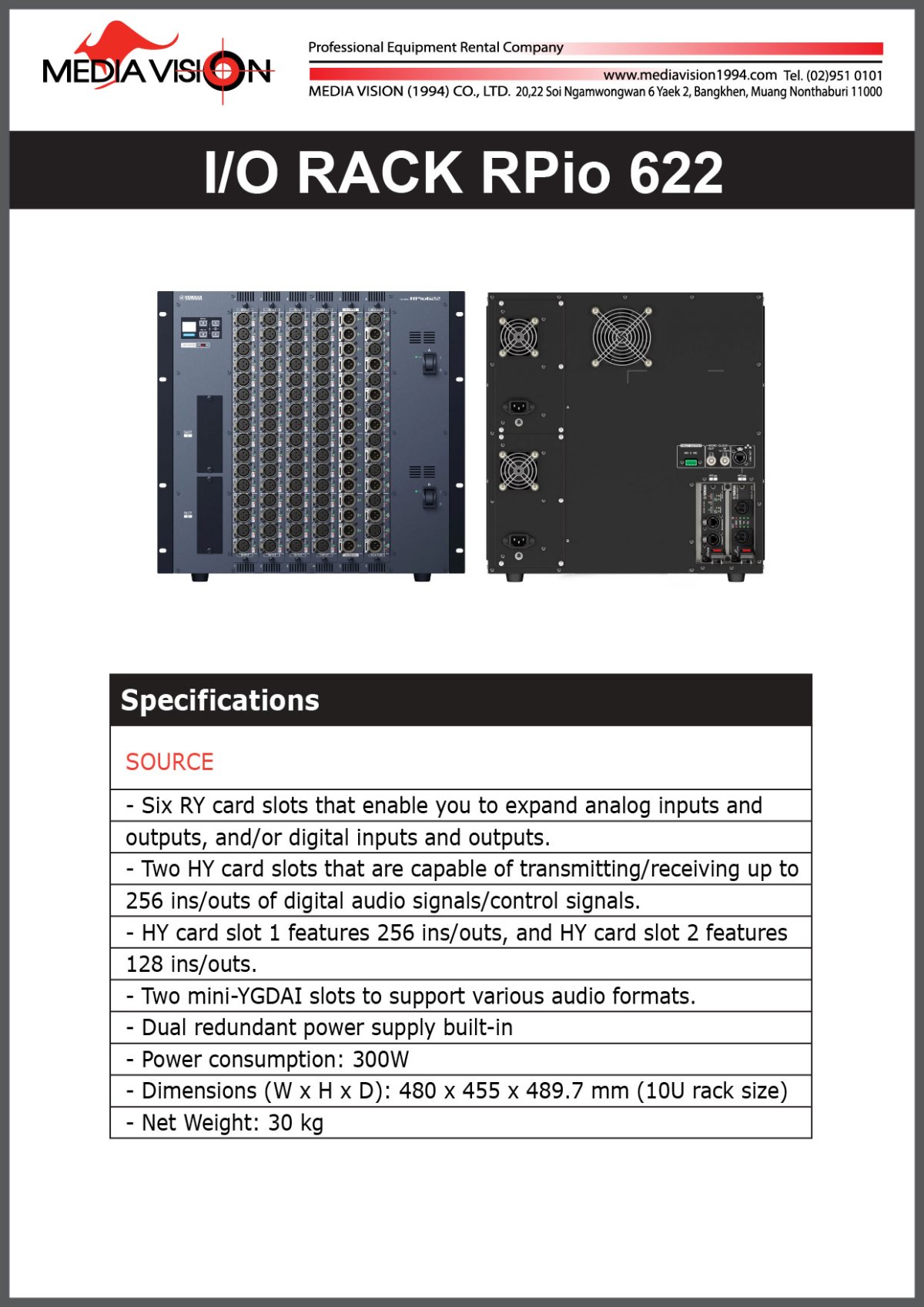 I/O RACK RPIO 622 - mediavision1994