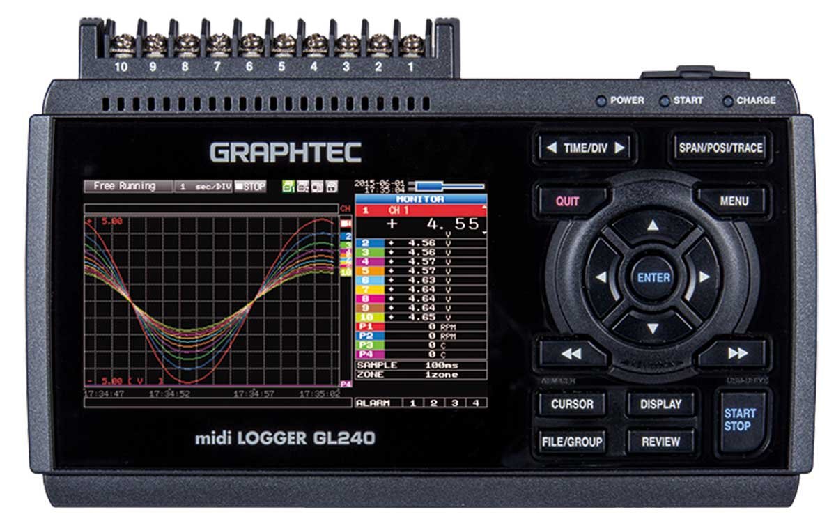Graphtec GL240 ดาต้าล็อคเกอร์ midi LOGGER 10CH Multi input GL240/ ราคา
