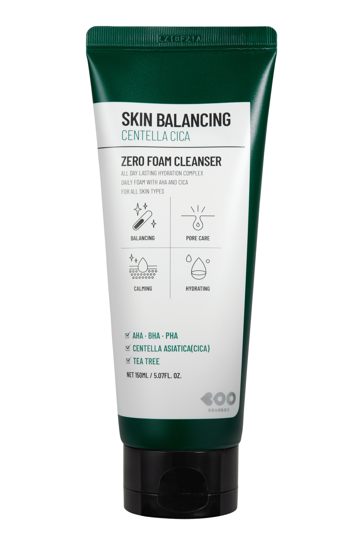 Dearboo Skin Balancing Centella Cica Zero Foam Cleanser - natureyouthstore