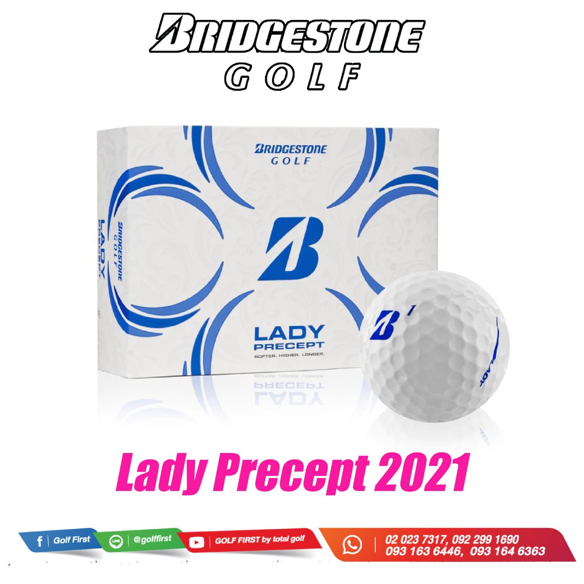 Bridgestone White Lady Precept Golf Ball 2021 Golffirst Shop 6945