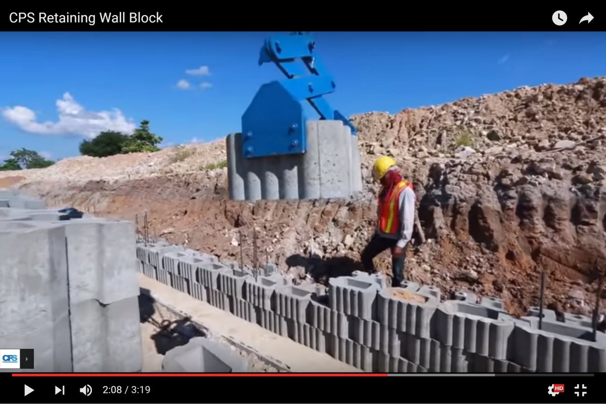 CPS Retaining Wall Block Installation ccppavingstone