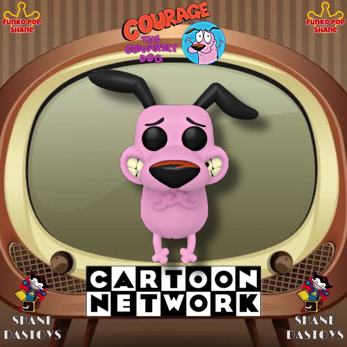 Funko Pop! ANIMATION : Cartoon Classic : Courage the Cowardly Dog - shanedastoys