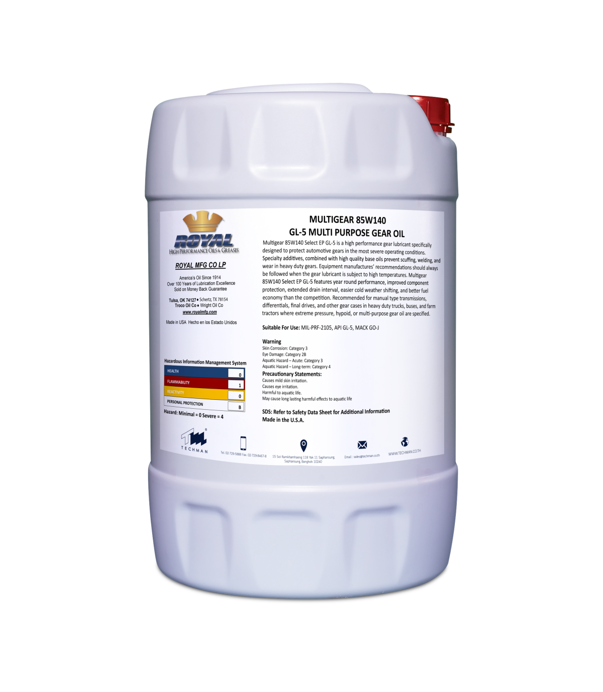 ROYAL MULTI GEAR GL5 SAE 85W140 techman