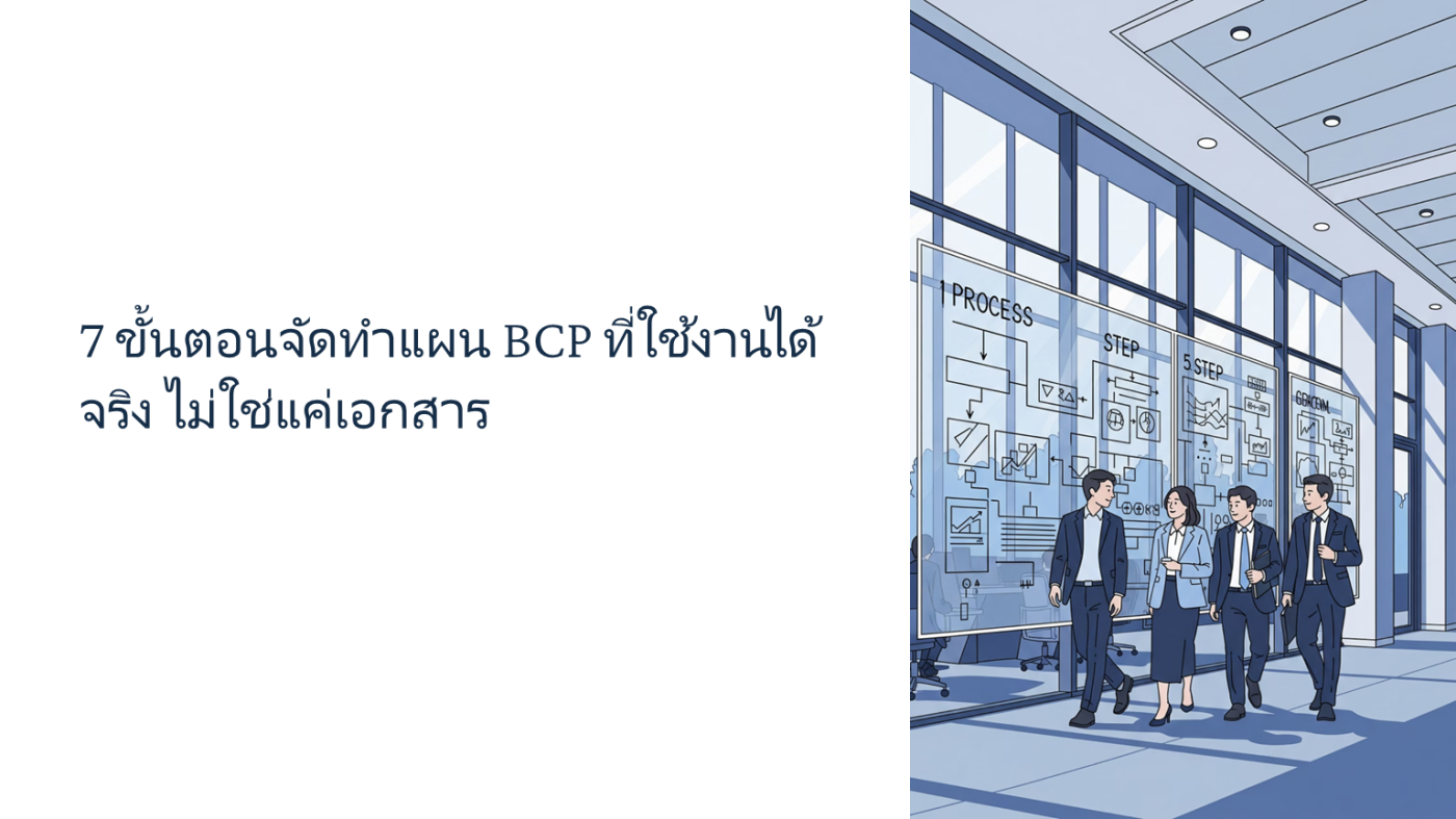 7 ขั้นตอนจัดทำแผน BCP ที่ใช้งานได้จริง ไม่ใช่แค่เอกสาร