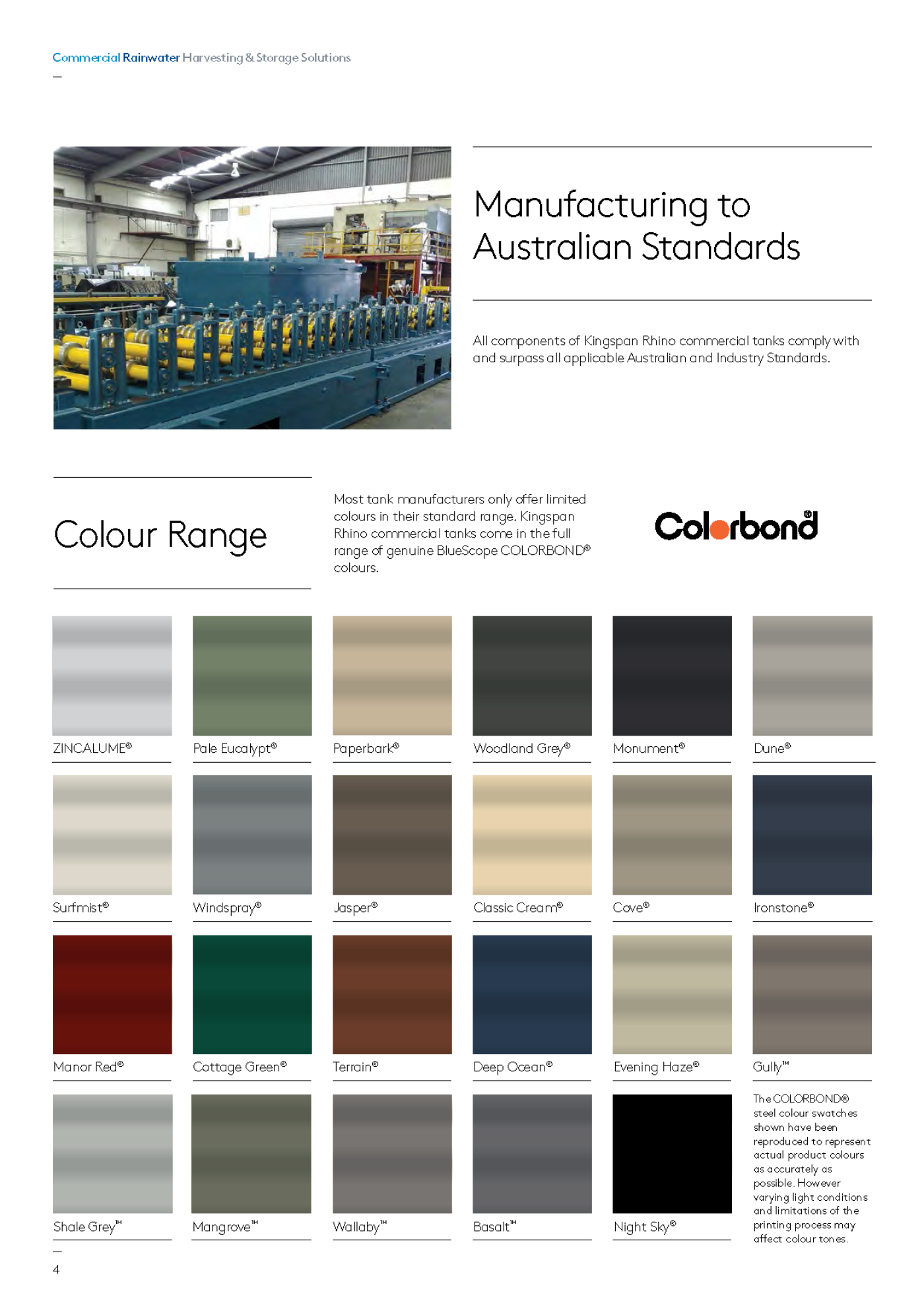 Kingspan Rhino Commercial Tank Catalog by colorroof