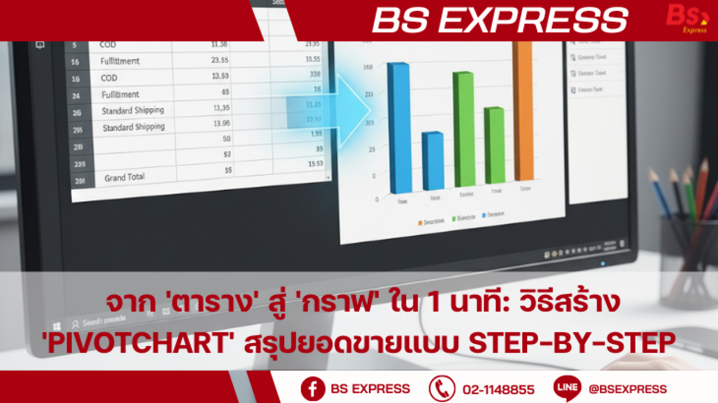 จาก 'ตาราง' สู่ 'กราฟ' ใน 1 นาที: วิธีสร้าง 'PivotChart' สรุปยอดขายแบบ ...