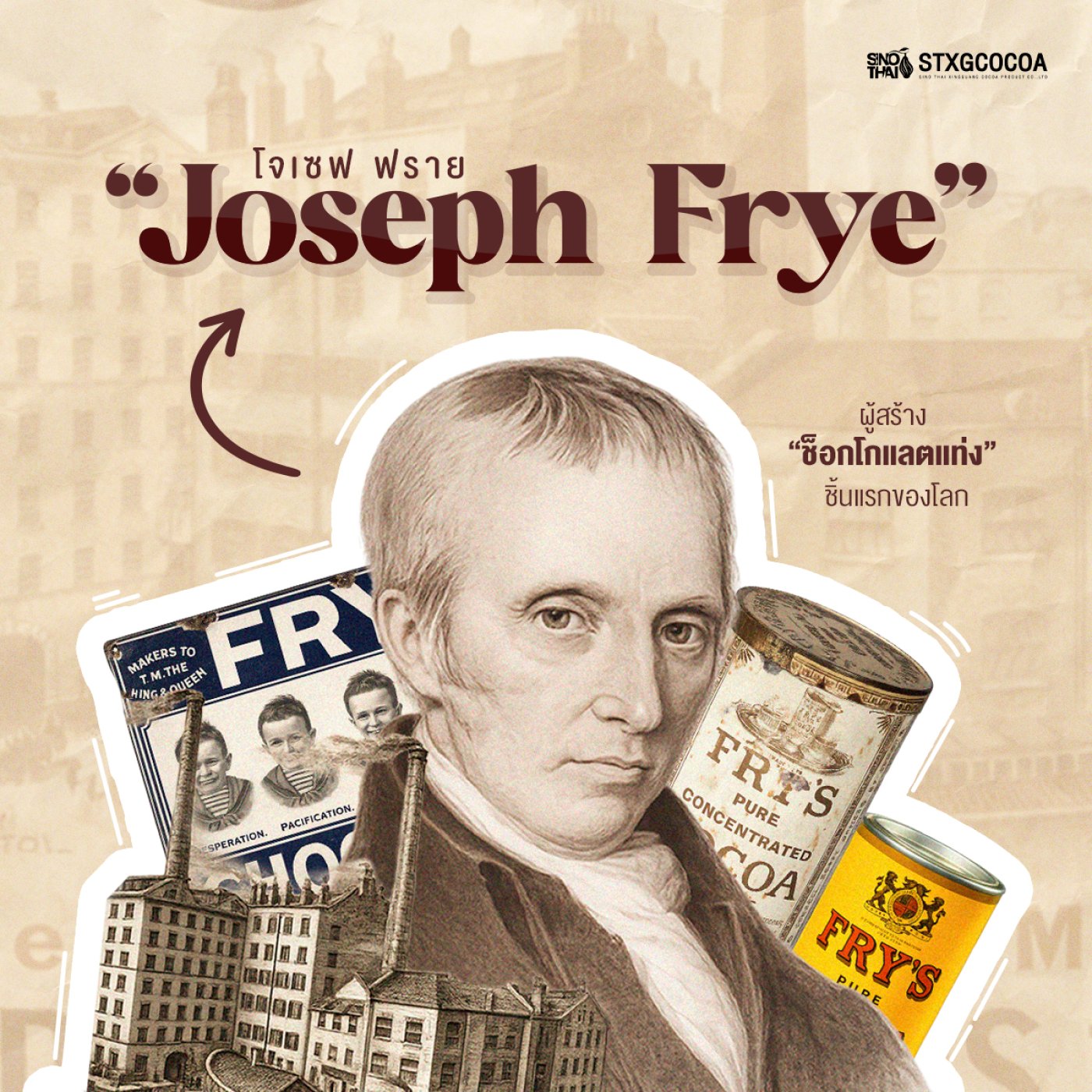 Joseph Fry (โจเซฟ ฟราย) คือใคร? เกี่ยวข้องยังไงกับช็อกโกแลต - STXGCOCOA