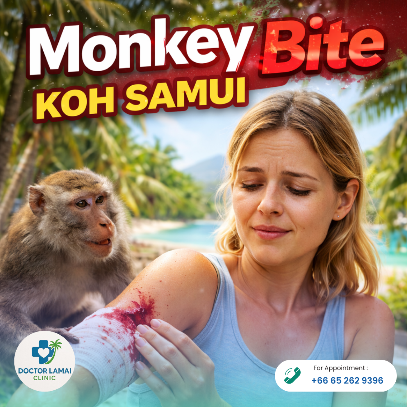 Monkey Bite Koh Samui What to Do. The 2026 Emergency Guide