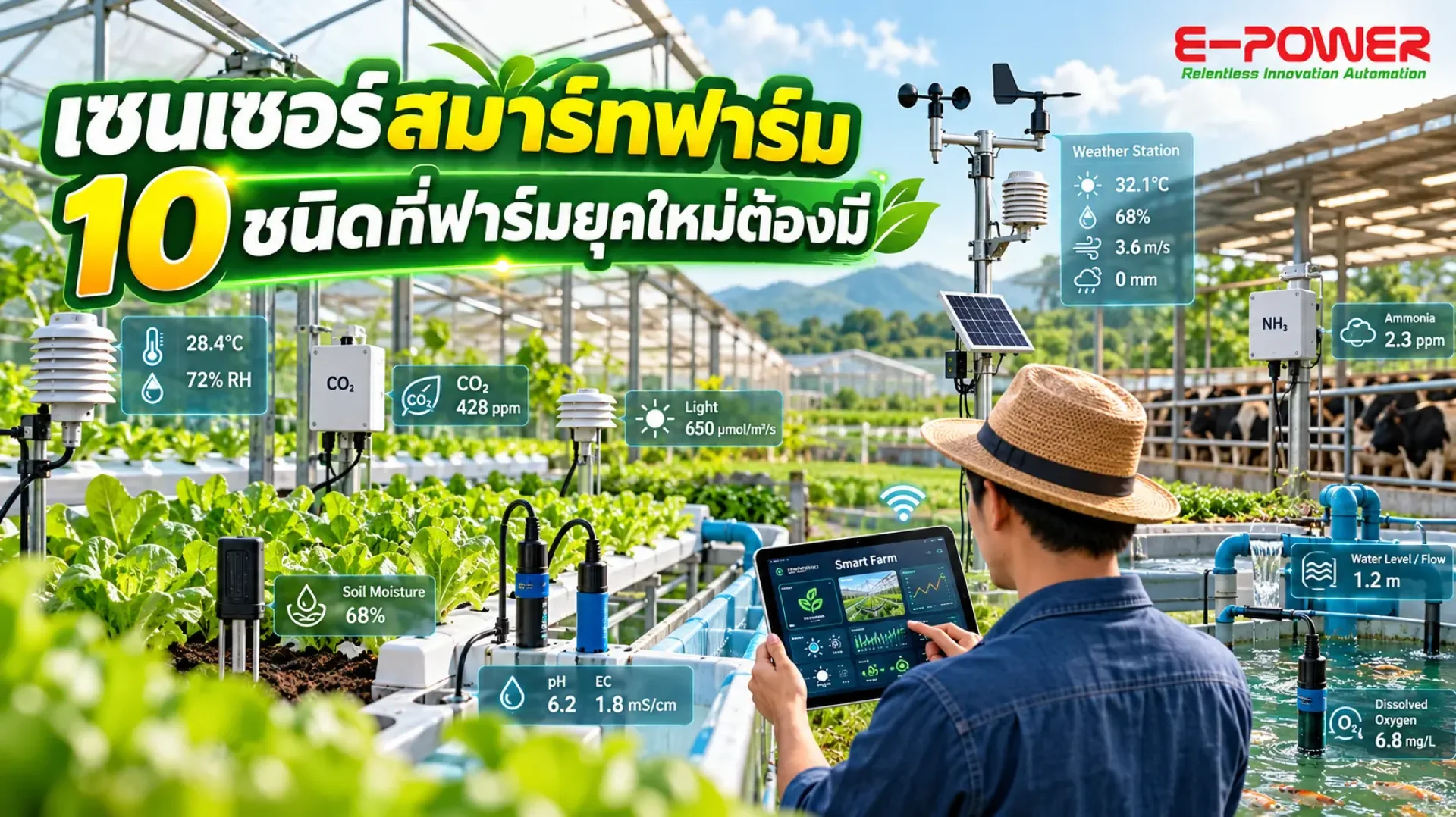 เซนเซอร์สมาร์ทฟาร์ม 10 ชนิด เซนเซอร์สมาร์ทฟาร์ม 10 ชนิด