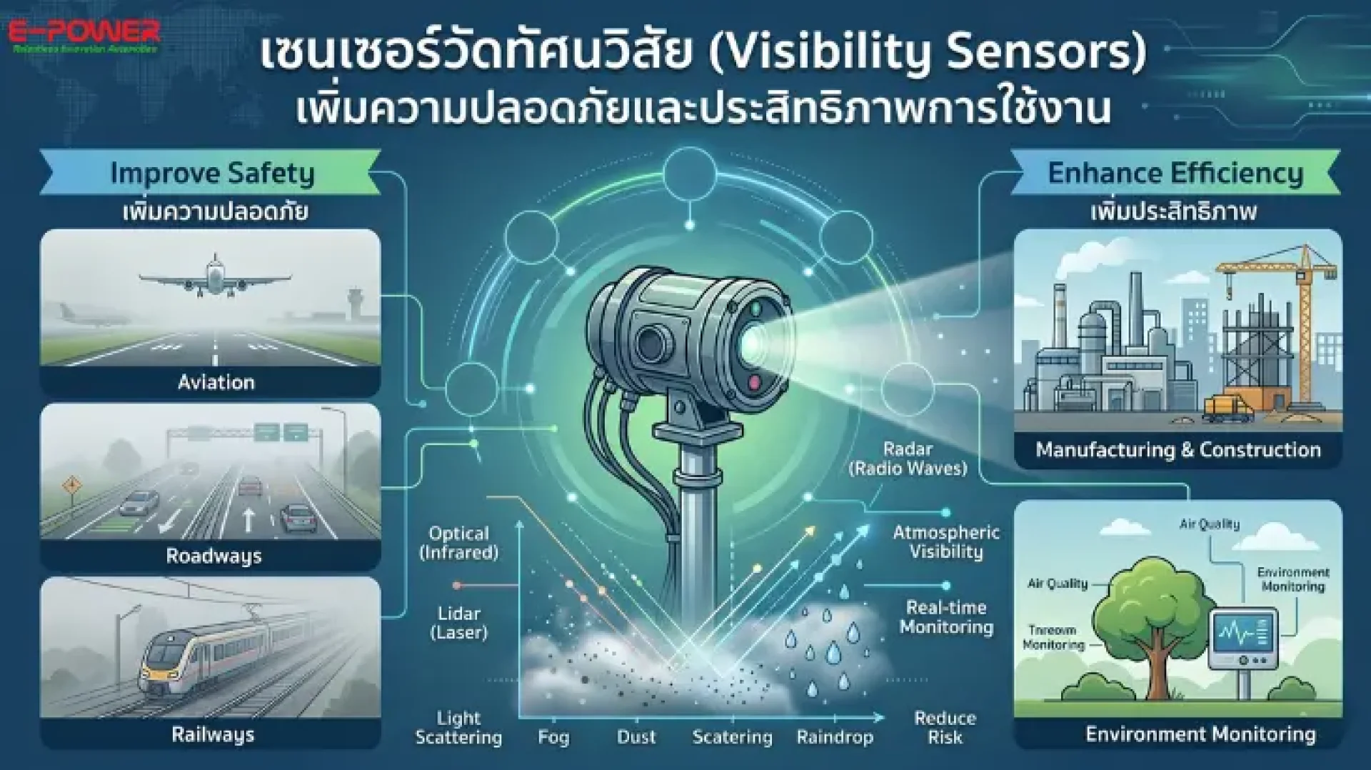 เซนเซอร์วัดทัศนวิสัย (Visibility Sensors) เซนเซอร์วัดทัศนวิสัย (Visibility Sensors)