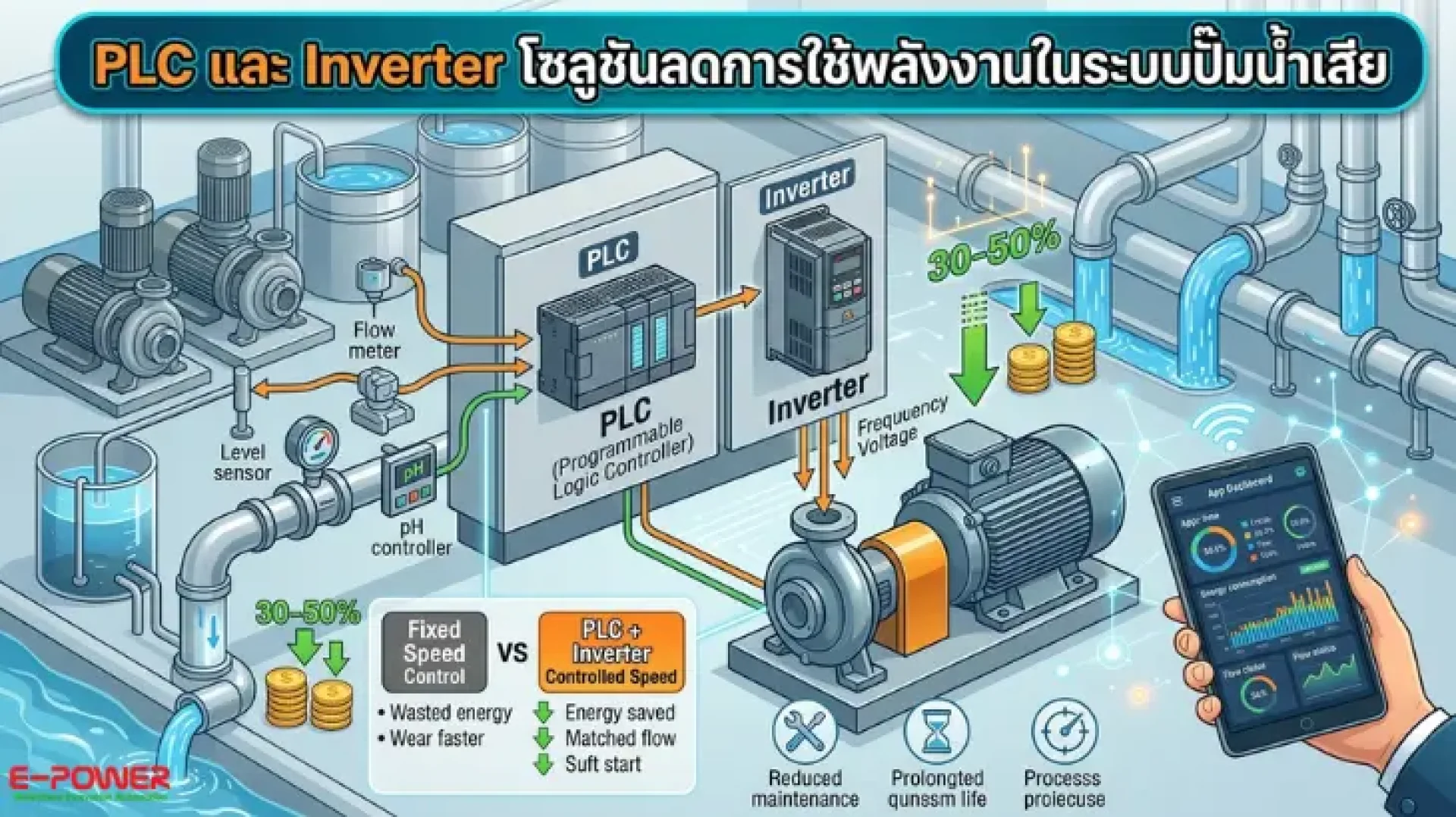 PLC (Programmable Logic Controller) และ Inverter (VFD) PLC (Programmable Logic Controller) และ Inverter (VFD)