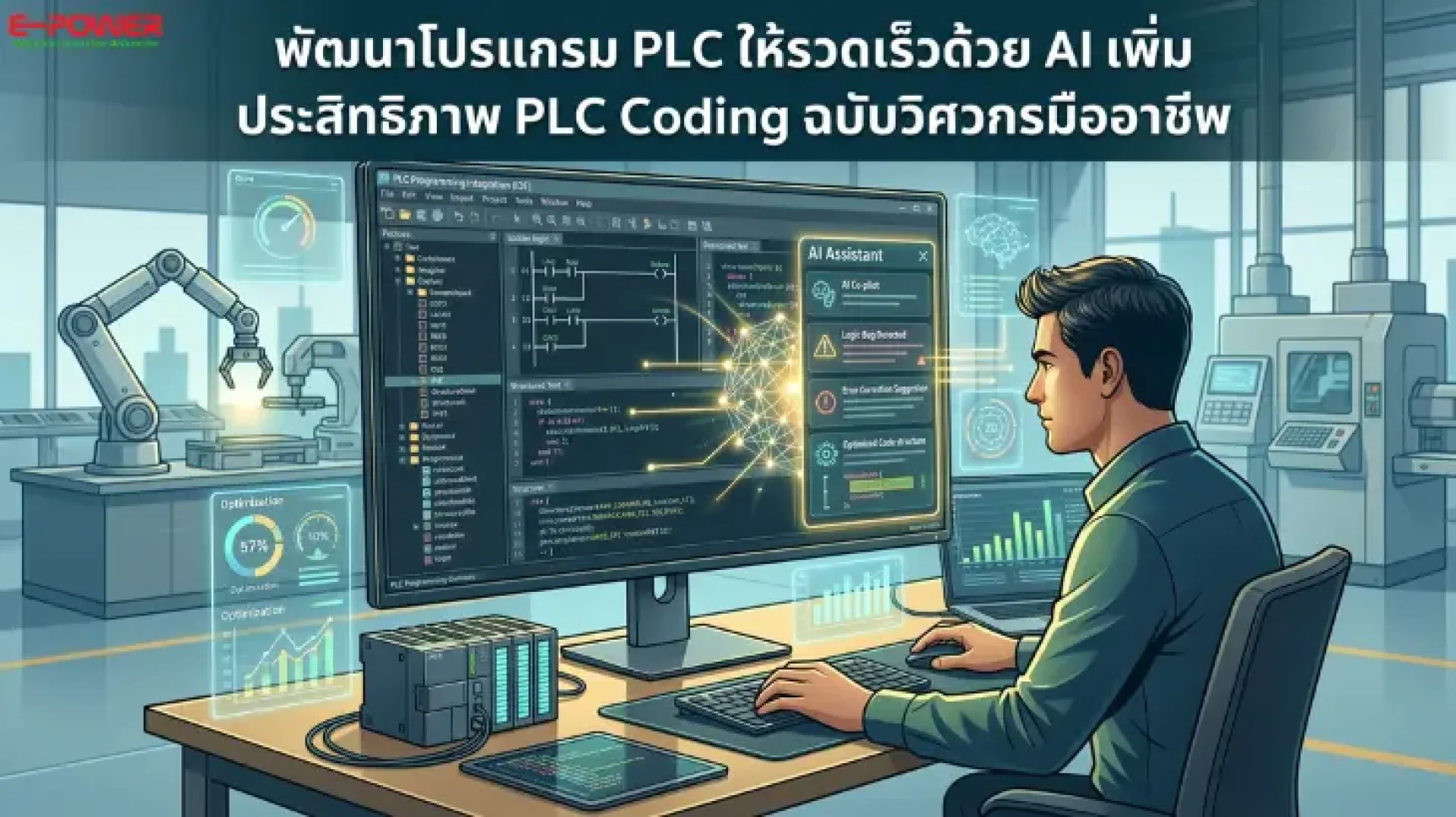 AI เขียนโค้ด PLC AI เขียนโค้ด PLC