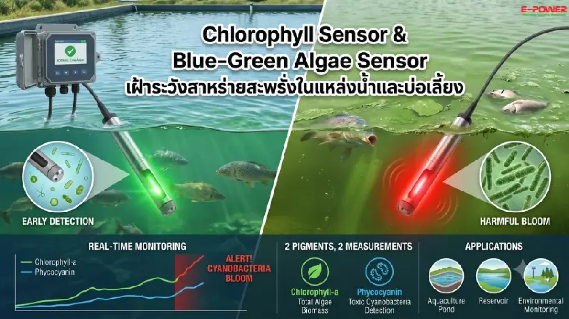 Chlorophyll Sensor & Blue-Green Algae Sensor Chlorophyll Sensor & Blue-Green Algae Sensor
