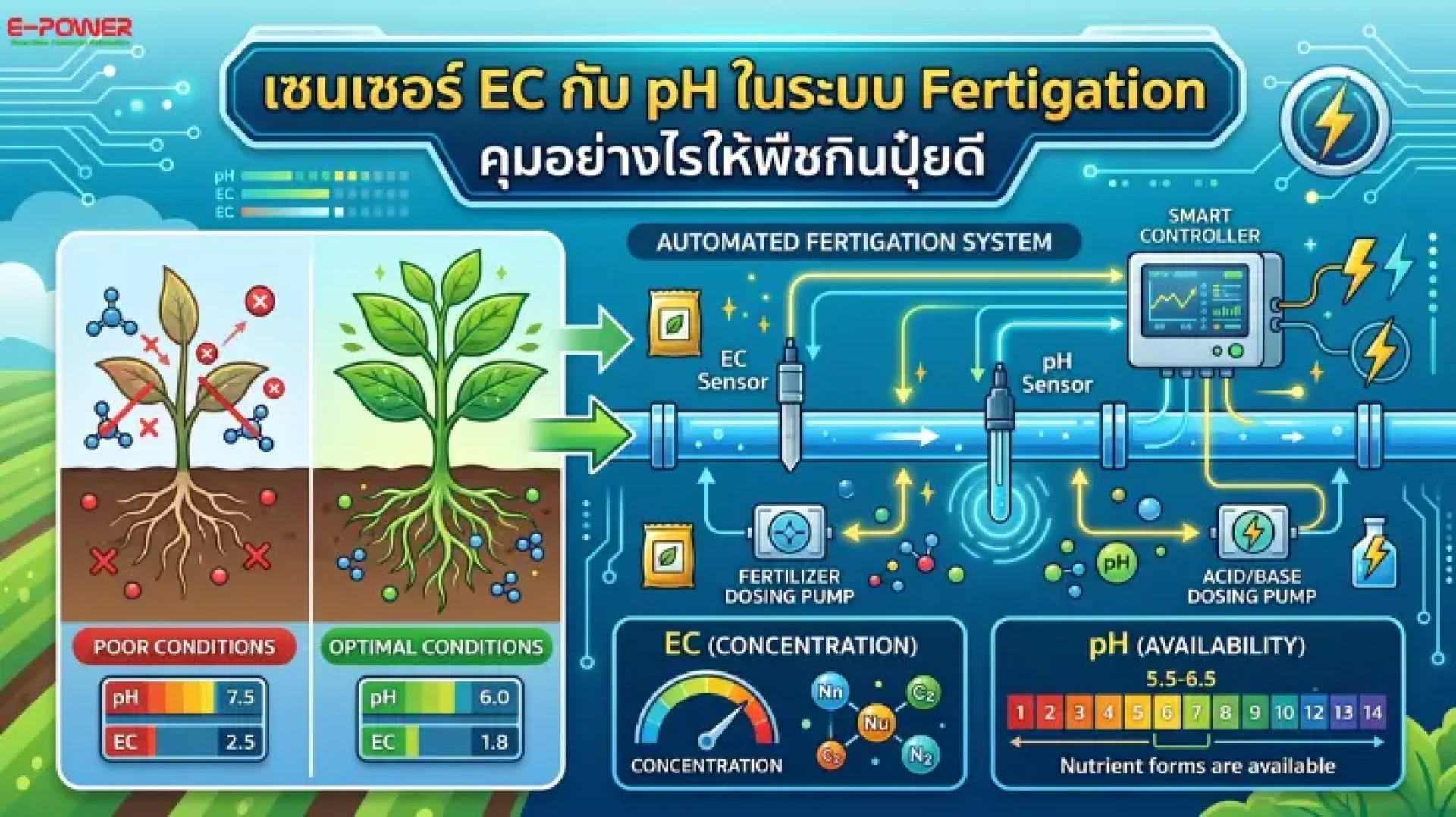 เซนเซอร์ EC กับ pH เซนเซอร์ EC กับ pH