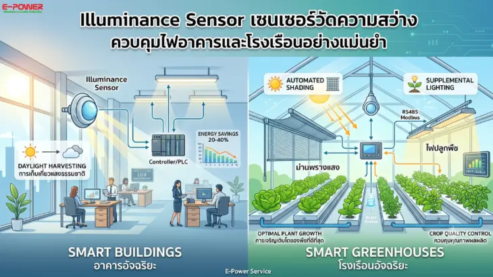Illuminance Sensor หรือ เซนเซอร์วัดความสว่างของแสง Illuminance Sensor หรือ เซนเซอร์วัดความสว่างของแสง