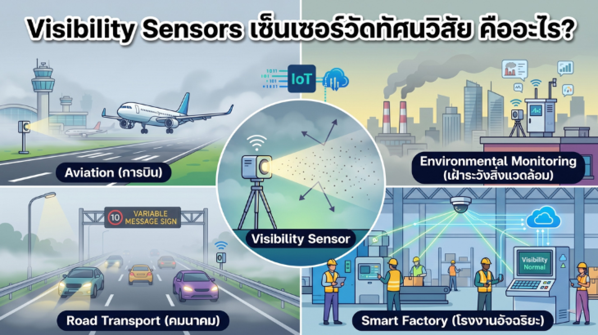 Visibility Sensors (เซ็นเซอร์วัดทัศนวิสัย) Visibility Sensors (เซ็นเซอร์วัดทัศนวิสัย)