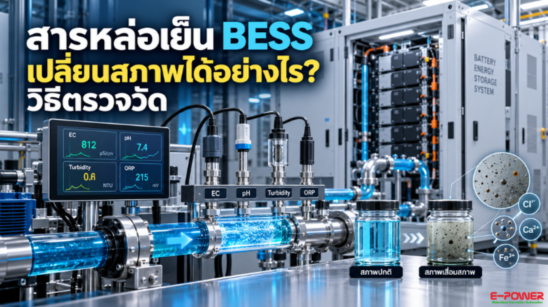 มอนิเตอร์คุณภาพสารหล่อเย็น BESS มอนิเตอร์คุณภาพสารหล่อเย็น BESS